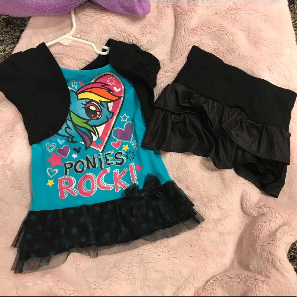 Girls My Little Pony matching set size 5